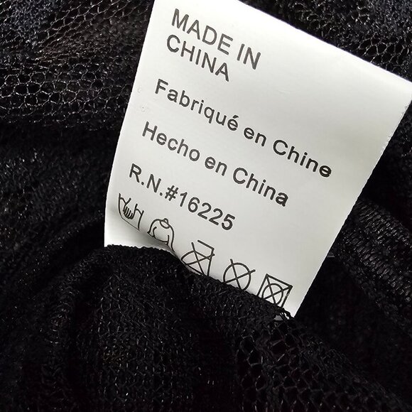 Shirley of Hollywood Intimates New Lace Net Black And Blue Nighty Lingerie Set - Picture 10 of 11